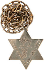 "SILVA ZALMANSON/USSR PRISONER OF CONSCIENCE" METAL STAR AND LINK CHAIN.