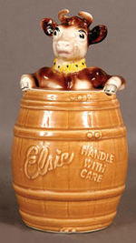 "ELSIE" THE COW COOKIE JAR BY POTTERY GUILD OF AMERICA.