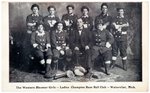 “THE WESTERN BLOOMER GIRLS - LADIES CHAMPIONS BASE BALL CLUB” C. 1912 POSTCARD.