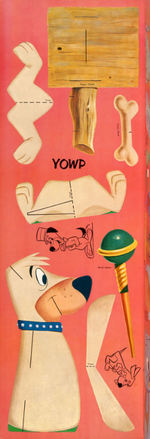 "YOGI BEAR & HUCKLEBERRY HOUND GIANT PLAYBOOK" PUNCH-OUT BOOK & RARE SHIPPING CARTON.