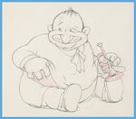 SILLY SYMPHONIES - MOTHER GOOSE GOES HOLLYWOOD PRODUCTION DRAWING PAIR FEATURING WALLACE BEERY.