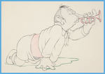 SILLY SYMPHONIES - MOTHER GOOSE GOES HOLLYWOOD PRODUCTION DRAWING PAIR FEATURING WALLACE BEERY.