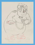 SILLY SYMPHONIES - MOTHER GOOSE GOES HOLLYWOOD PRODUCTION DRAWING PAIR FEATURING LAUREL & HARDY.