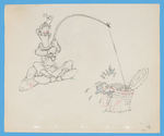 SILLY SYMPHONIES - MOTHER GOOSE GOES HOLLYWOOD PRODUCTION DRAWING PAIR FEATURING LAUREL & HARDY.