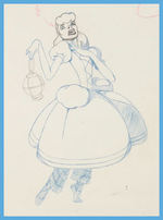 SILLY SYMPHONIES - MOTHER GOOSE GOES HOLLYWOOD PRODUCTION DRAWING FEATURING KATHARINE HEPBURN.