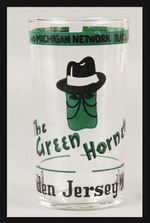 "THE GREEN HORNET" DAIRY GLASS.