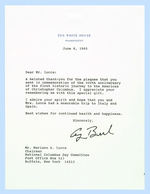 GEORGE BUSH 1992 WHITE HOUSE LETTER TO CHAIRMAN OF COLUMBUS DAY COMMITTEE/LUCCA COLLECTION.