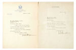 LETTERS OF N.Y. GOV. LEHMAN & NYC MAYOR LA GUARDIA PLUS PRESS PHOTO/LUCCA COLLECTION.