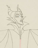 SLEEPING BEAUTY LARGE MALEFICENT PRODUCTION DRAWING.