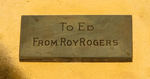 ROY ROGERS GOLD-PLATED "TRIGGER" GIFT TO ED WYNN.