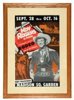 ROY ROGERS MADISON SQUARE GARDEN RODEO APPEARANCE POSTER.