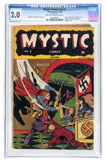 "MYSTIC COMICS" #V2 #1 OCTOBER 1944 CGC 2.0 GOOD.