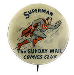 "SUPERMAN" RARE 1940s AUSTRALIAN BUTTON.