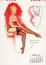 T.N. THOMPSON PIN-UP CALENDAR PAIR.