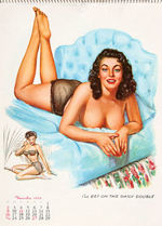 T.N. THOMPSON PIN-UP CALENDAR PAIR.