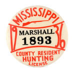 MISSISSIPPI HUNTING LICENSE BY GERAGHTY, CHICAGO.