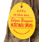 "EDGAR BERGEN'S MORTIMER SNERD/FLEXI DOLL" WITH TAG.