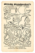 WOODY WOODPECKER DRAWING LESSONS COMPLETE PREMIUM CARD SET.