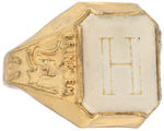 FRANK BUCK IVORY INITIAL RING WITH LETTER “H.”