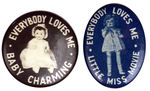 PAIR OF 1930s GOLDBERGER DOLL BUTTONS.