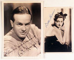 BOB HOPE/DOROTHY LAMOUR AUTOGRAPHED PHOTOS.