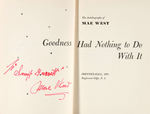 MAE WEST “GOODNESS HAD NOTHING TO DO WITH IT” SIGNED BOOK.