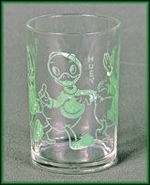 RARE HUEY, DEWEY AND LOUIE JUICE GLASS.