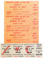 "WOODSTOCK" TICKET LOT.