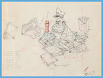 THE AUTOGRAPH HOUND PRODUCTION DRAWING PAIR FEATURING DONALD DUCK.