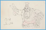 BRAVE LITTLE TAILOR PRODUCTION DRAWING PAIR FEATURING MICKEY MOUSE.