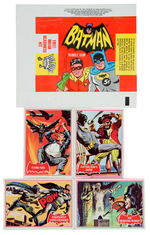 “BATMAN” TOPPS SERIES A GUM CARD SET WITH WRAPPER.