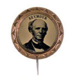 SEYMOUR 1868 CHOICE QUALITY FERROTYPE PIN.