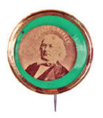 GREELEY 1872 CARDBOARD PHOTO PIN.