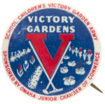 RARE "VICTORY GARDENS" BUTTON.