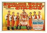 "RINGLING BROS. AND BARNUM & BAILEY CIRCUS-MAGYARS ACROBATIC TROUPE" POSTER.