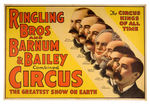 "THE CIRCUS KINGS OF ALL TIME/RINGLING BROS. AND BARNUM & BAILEY CIRCUS" POSTER.