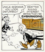 "DONALD DUCK" ORIGINAL FRANK GRUNDEEN DAILY COMIC STRIP ART LOT.