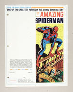 "THE AMAZING SPIDERMAN" AURORA MODEL KIT PROMOTIONAL DEALER'S SHEET.