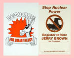 JERRY BROWN TWO 1980 HOPEFUL POSTERS PLUS EARLY SOLAR ENERGY POSTER.