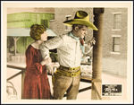 TOM MIX IN "THE LONE STAR RANGER" RE-ISSUE LOBBY CARD.