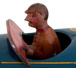 LINDSTROM "BABY L" TIN LITHO WIND-UP TOY SPEED BOAT.