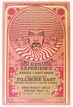 BILL GRAHAM CONCERT POSTER FEATURING JIMI HENDRIX.