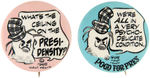 POGO FOR PRESIDENT PAIR OF BUTTONS FROM 1968.