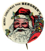 RARE AND LARGE SANTA BUTTON.