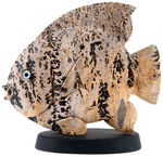 DENDRITIC RHYOLITE CARVED FISH SCULPTURE.