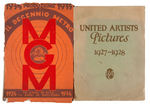 "UNITED ARTISTS PICTURES 1927-28" BOOK/1934 MGM PROMO PHOTO KIT.