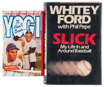 YOGI BERRA AND WHITEY FORD SIGNED BOOK PAIR.