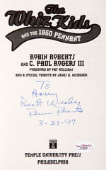 HALL OF FAME PITCHERS NOLAN RYAN/ROBIN ROBERTS SIGNED BOOK PAIR.