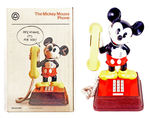 "THE MICKEY MOUSE PHONE" BOXED PUSH-BUTTON VERSION.