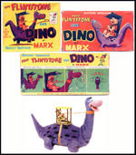 "FRED FLINTSTONE ON DINO" MARX BOXED BATTERY OPERATED TOY.